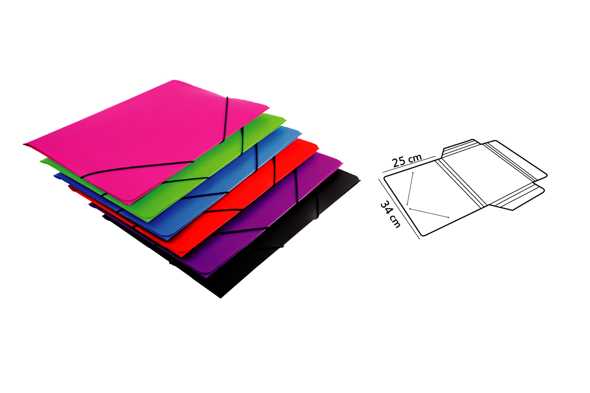 01.CARPETA POLIPROPILENO 450 MICRAS FOLIO GOMA SOLAPA