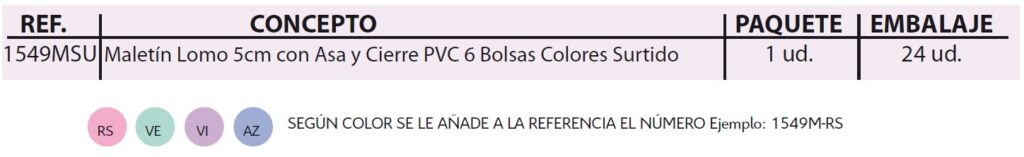 MALETÍN FUELLE ACORDEÓN 6 BOLSAS
