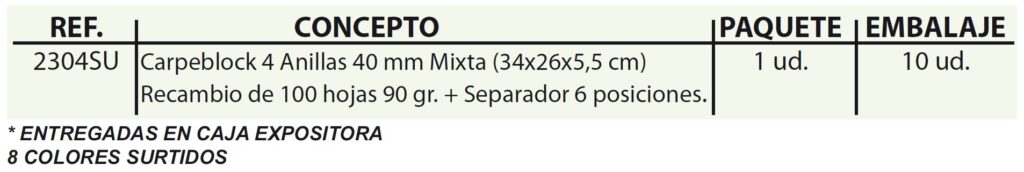 CARPEBLOCK CARTÓN FORRADO PLASTIFICADO MATE CIERRE GOMA 02