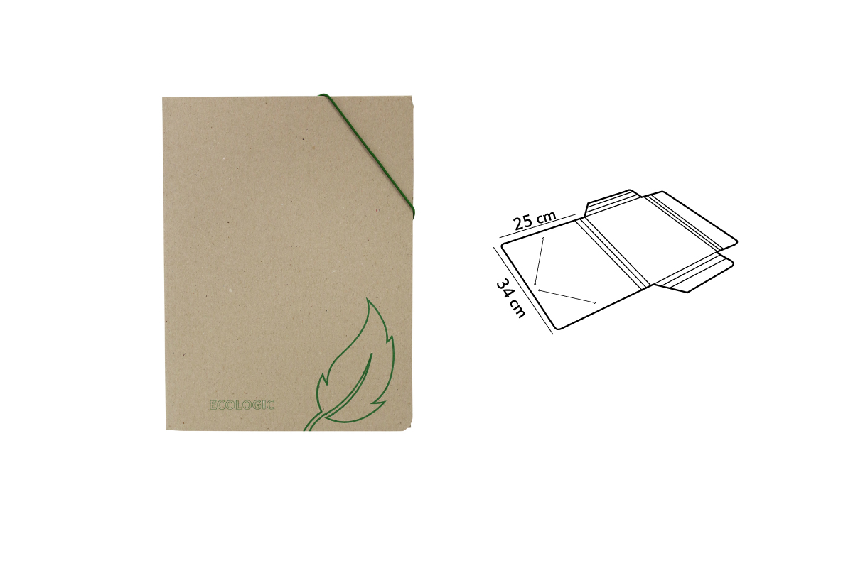 01.CARPETA GOMA SOLAPAS CARTON ECOLOGICO 500 gr. 100 RECICLABLE