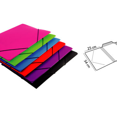 CARPETA POLIPROPILENO 450 MICRAS FOLIO GOMA SOLAPA