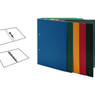 EMBOSSED COLORED SOLID CARDBOARD RING BINDER