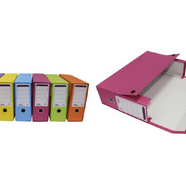 CAJA DE TRANSFERENCIA CARTÓN FORRADO EN PAPEL COLOR MATE CON OLLADO