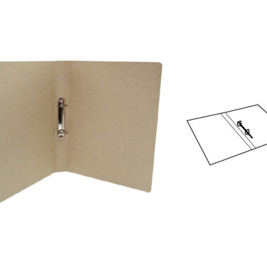 100% RECYCLABLE ECOLOGIC GREY CARDBOARD RING BINDER 1.5 mm