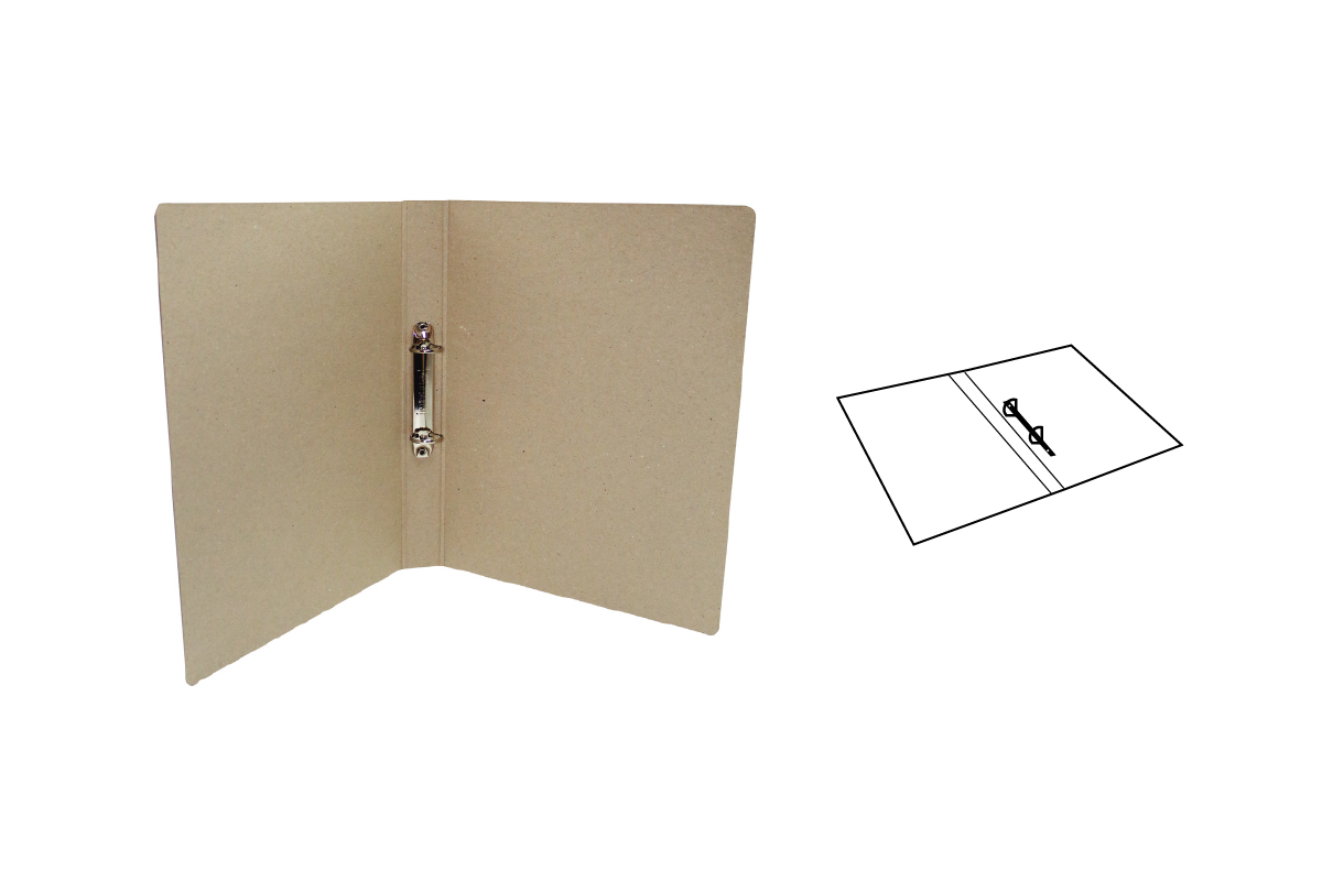 05.CARPETA ANILLAS CARTON GRIS ECOLOGICO 15 mm. 100 RECICLABLE