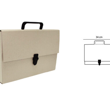 100 % RECYCLABLE ECOLOGIC GREY CARDBOARD BRIEFCASE 1.5 mm