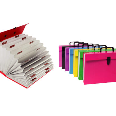 MALETÍN FUELLE ACORDEÓN A-Z/1-31 CARTÓN FORRADO PLASTIFICADO MATE CON ASA Y CIERRE PVC