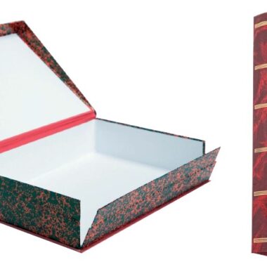 CAJA EN FORMA DE LIBRO CARTÓN FORRADO