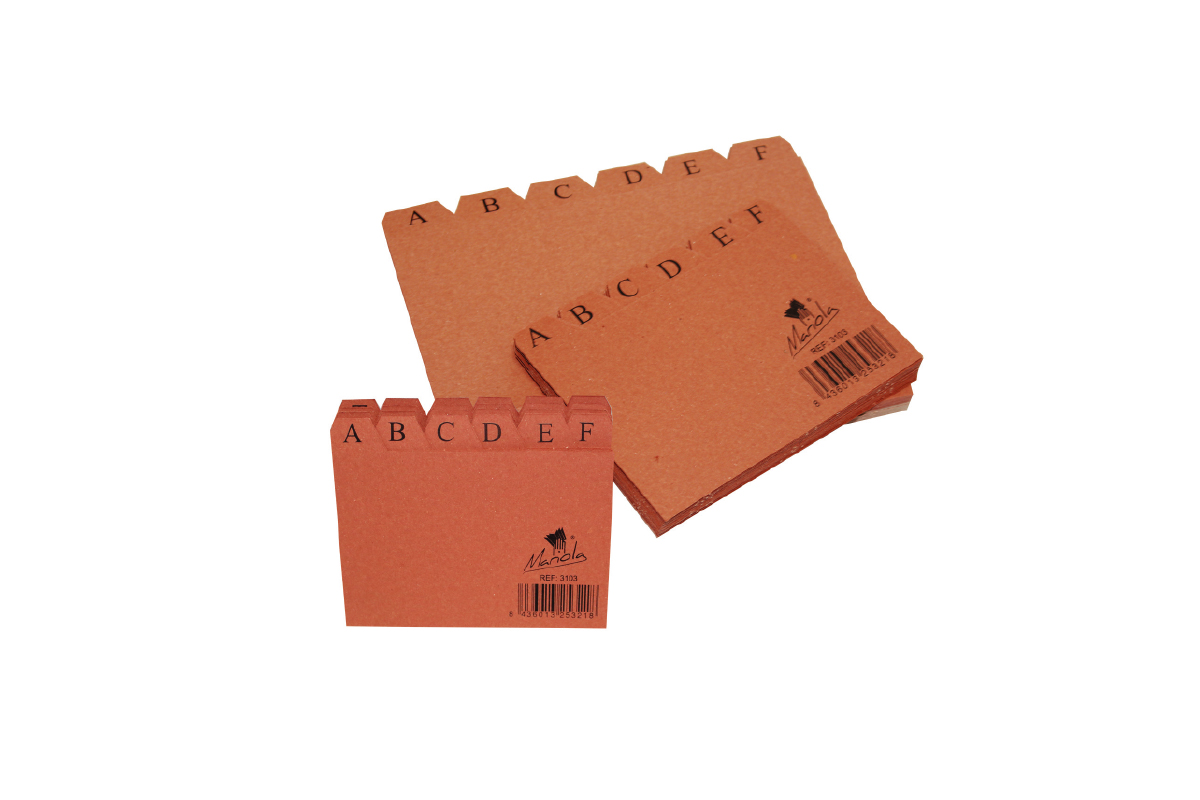 08 INDICE PARA FICHEROS CARTON CUERO