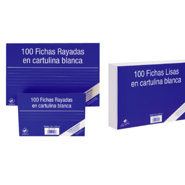 FICHAS DE CARTULINA 180 gr.