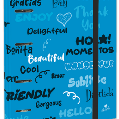 EXPOSITOR CARPEBLOCK 4 ANILLAS 40 MM CARTÓN FORRADO EN PAPEL IMPRESO CON DISEÑOS PLASTIFICADO MATE