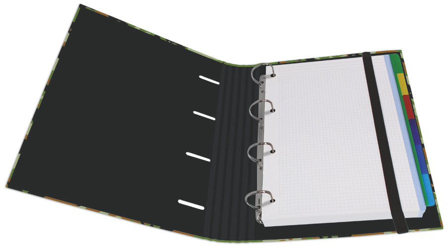 EXPOSITOR CARPEBLOCK 4 ANILLAS 40 MM CARTÓN FORRADO EN PAPEL IMPRESO CON DISEÑOS PLASTIFICADO MATE - Imagen 8