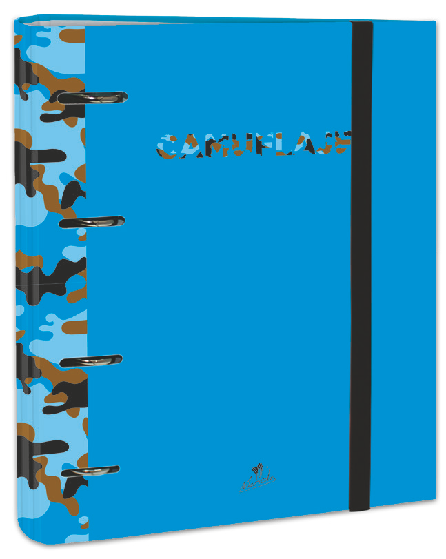 EXPOSITOR CARPEBLOCK 4 ANILLAS 40 MM CARTÓN FORRADO EN PAPEL IMPRESO CON DISEÑOS PLASTIFICADO MATE - Imagen 2