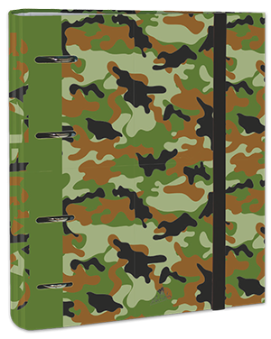 EXPOSITOR CARPEBLOCK 4 ANILLAS 40 MM CARTÓN FORRADO EN PAPEL IMPRESO CON DISEÑOS PLASTIFICADO MATE