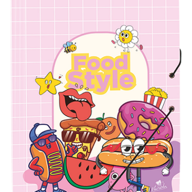 EXPOSITOR 24 CARPETAS - GOMA Y SOLAPAS CARTÓN FORRADO EN PAPEL IMPRESO CON DISEÑOS PLASTIFICADO MATE