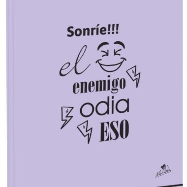 EXPOSITOR 12 CARPETAS 4 ANILLAS 40 MM CARTÓN FORRADO EN PAPEL PASTEL PLASTIFICADO MATE CON FRASES