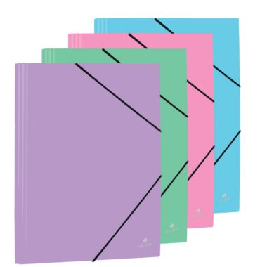 CARPETA POLIPROPILENO PASTEL 450 MICRAS GOMA Y SOLAPAS