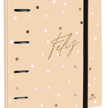 EXPOSITOR CON CARPEBLOCK 4 ANILLAS 40 MM CARTÓN FORRADO EN PAPEL IMPRESO CON DISEÑOS PLASTIFICADO MATE